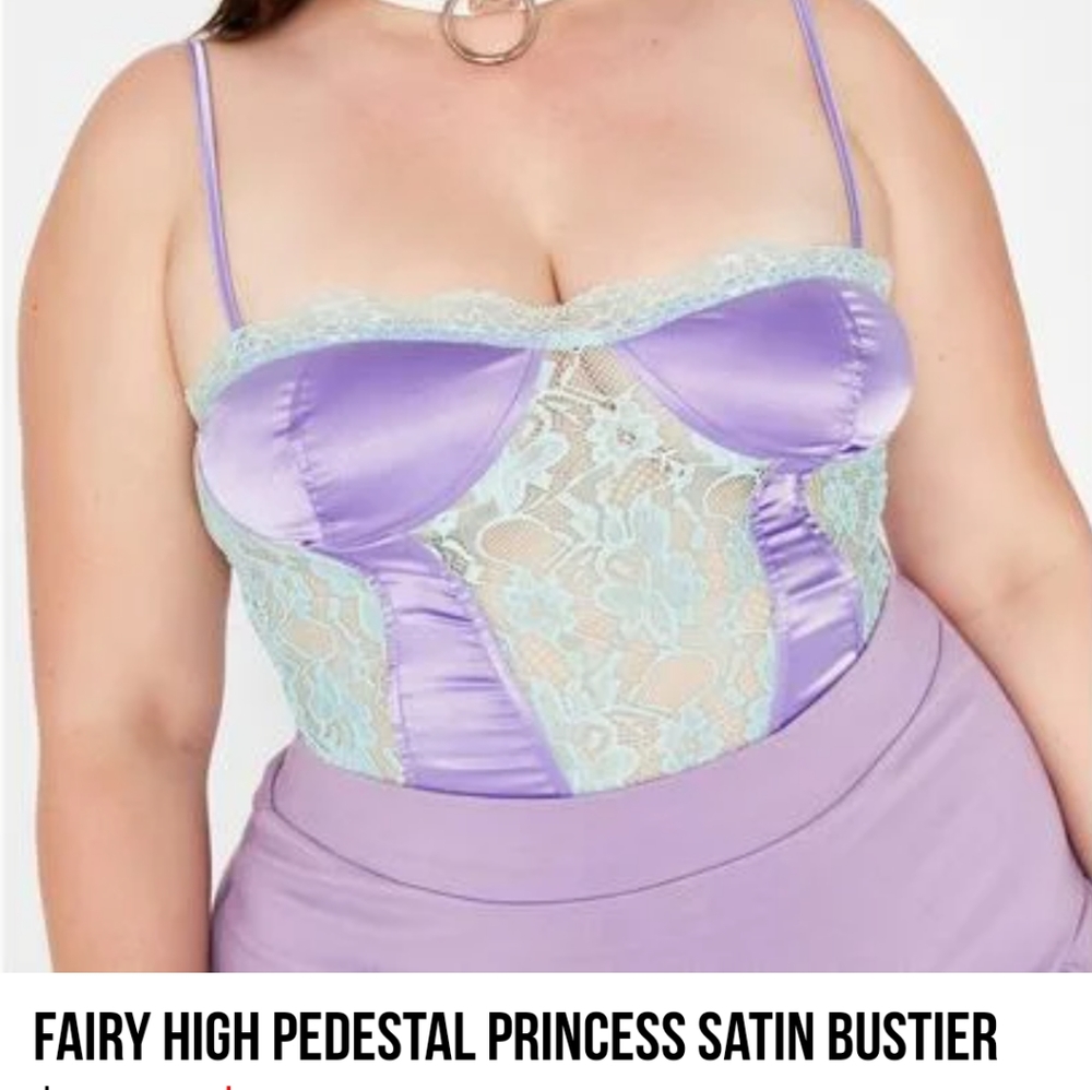 DOLLS KILL Lavender/ Mint  Bustier 1X!✨💚💜NWT